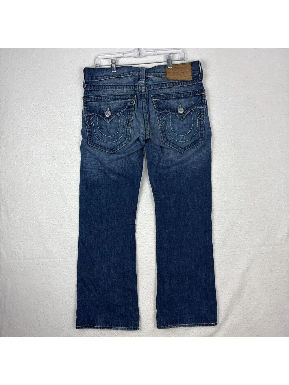 True Religion Unisex Billy Big T Bootcut Flare Jeans 34x30 Made In USA Flaps